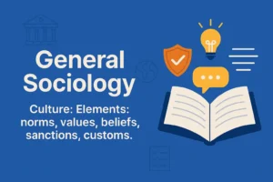 Elements of Culture: Norms, Values, Beliefs, Sanctions, and Customs