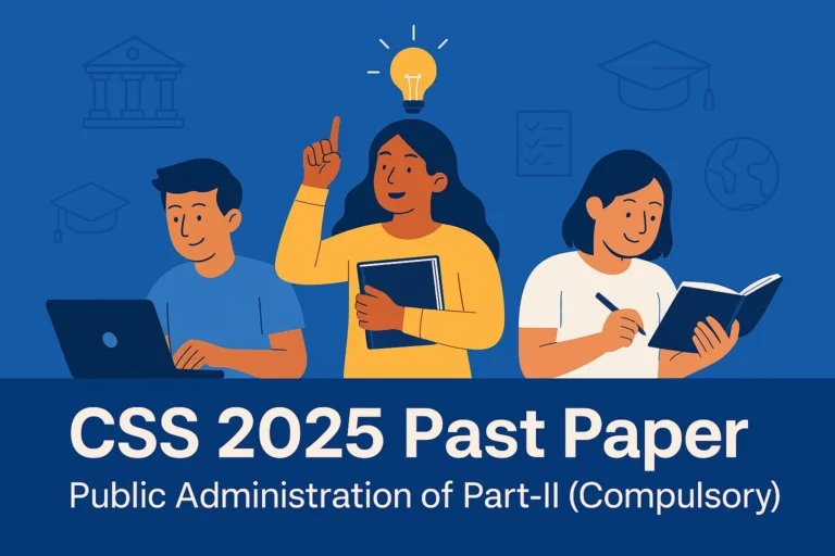 CSS 2025 Solved Past Paper – Public Administration Part-II (Compulsory)