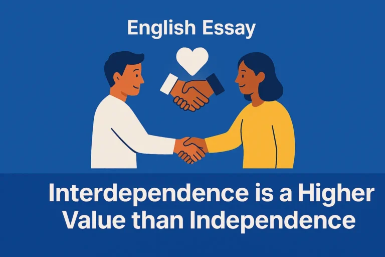 Interdependence is a Higher Value than Independence