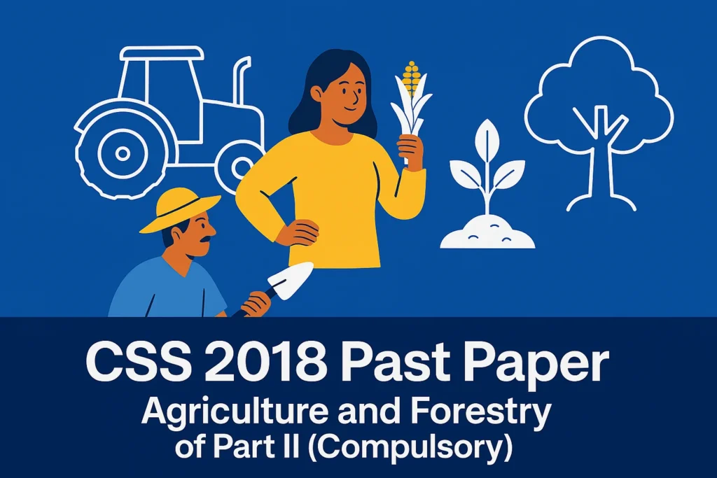 CSS Past Paper 2018 Agriculture and Forestry Descriptive (Part 2)