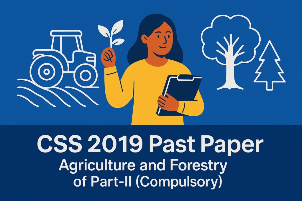 CSS Past Paper 2019 Agriculture and Forestry Descriptive (Part 2)