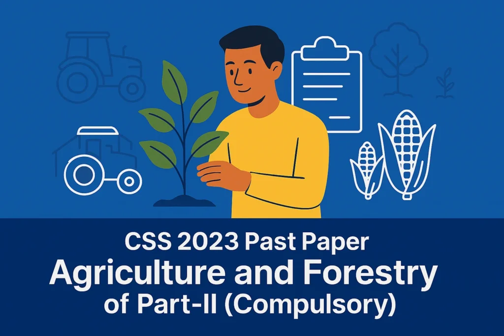 CSS Past Paper 2023 Agriculture and Forestry Descriptive (Part 2)