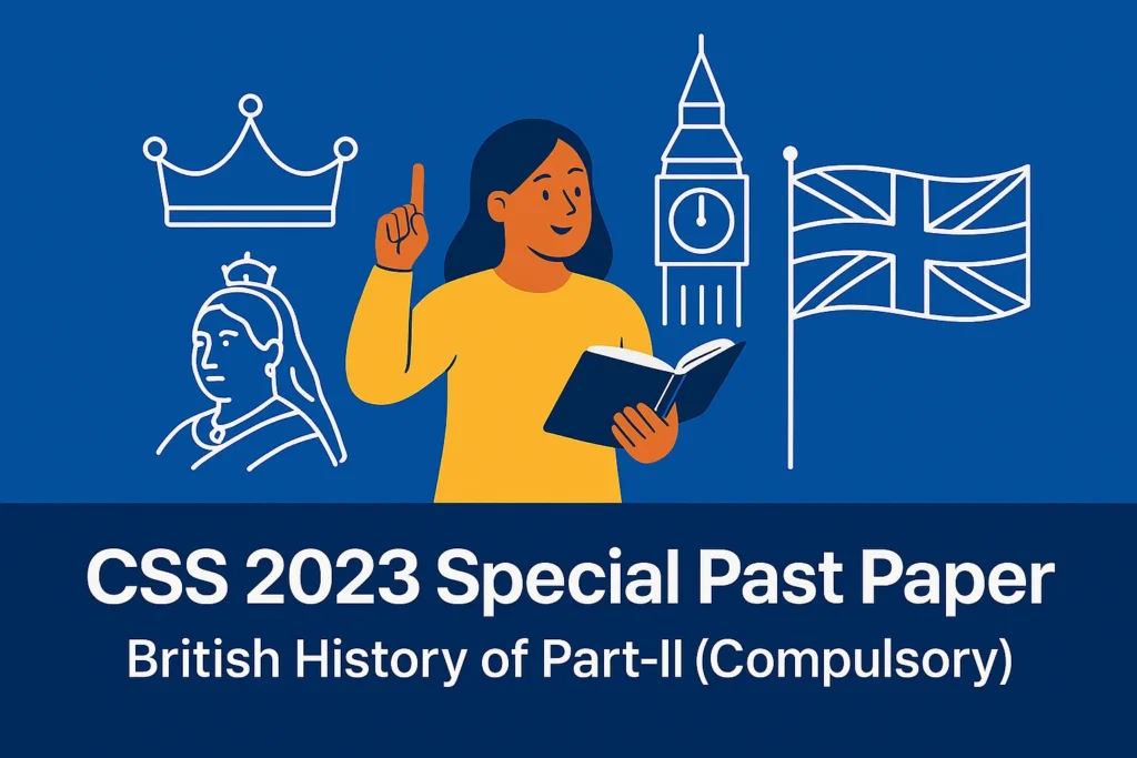 CSS Special Exam Past Paper 2023 British History Descriptive (Part 2)