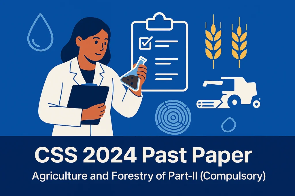 CSS Past Paper 2024 Agriculture and Forestry Descriptive (Part 2) 1 CSS Past Paper 2025 Agriculture and Forestry Descriptive (Part 2)