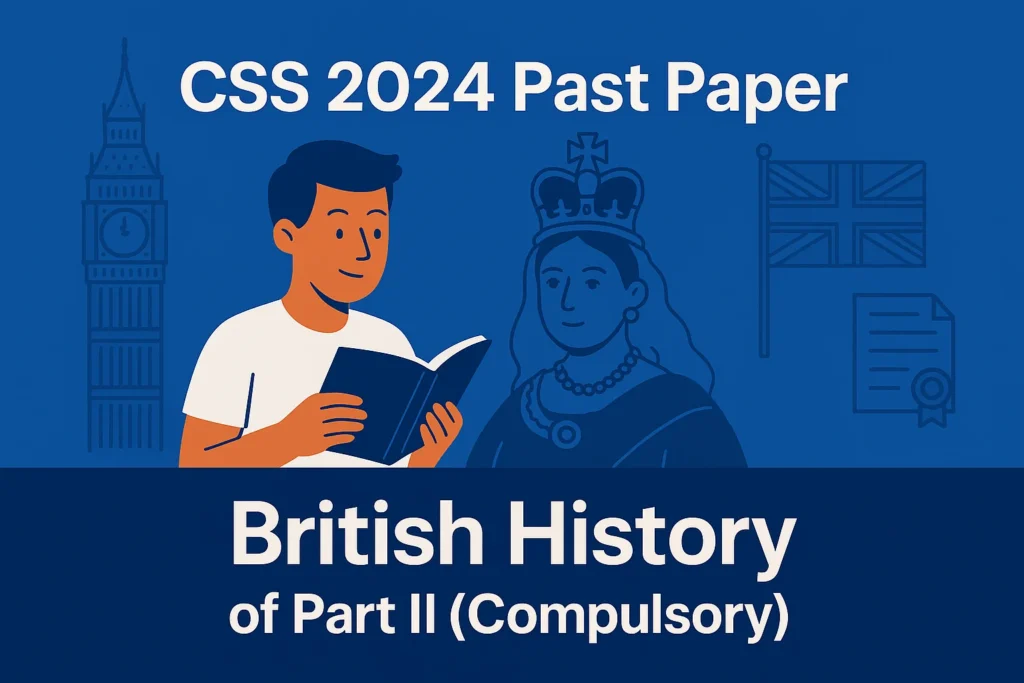 CSS Past Paper 2024 British History Descriptive (Part 2)