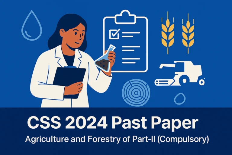 CSS Past Paper 2024 Agriculture and Forestry Descriptive (Part 2)
