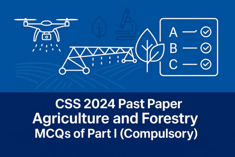 CSS Past Paper 2024 Agriculture and Forestry MCQs (Part 1)