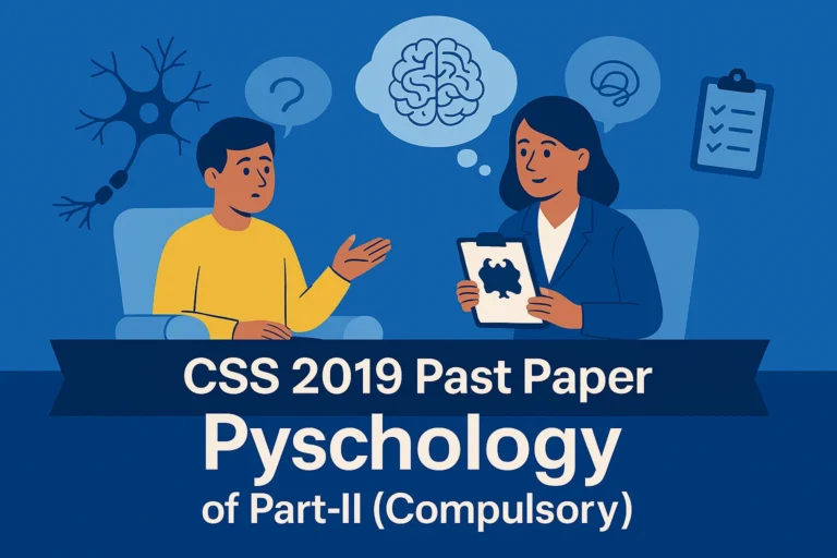 CSS Past Paper 2019 Psychology Descriptive (Part 2)