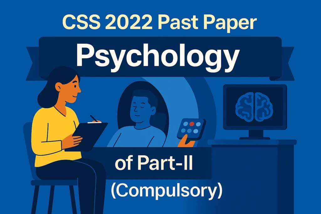 CSS Past Paper 2022 Psychology Descriptive (Part 2)