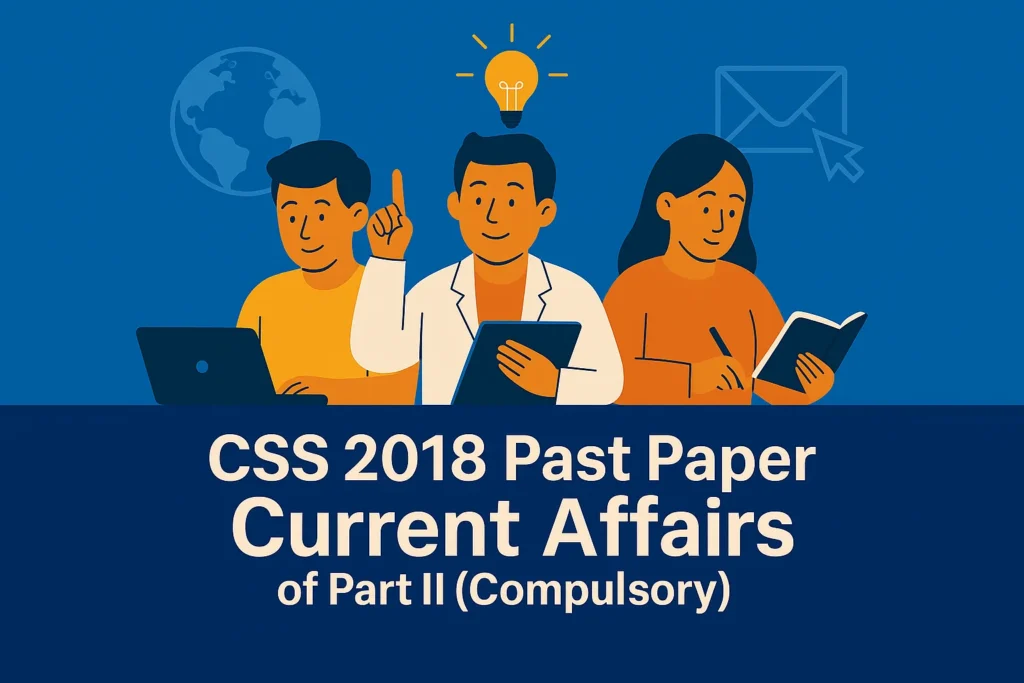 CSS Past Paper 2018 Current Affairs Descriptive (Part 2)