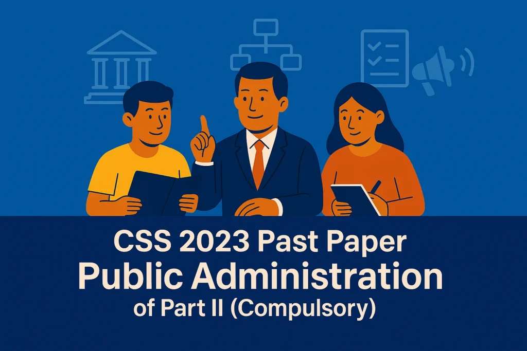 CSS Past Paper 2023 Public Administration Descriptive (Part 2)