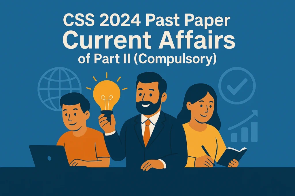 CSS Past Paper 2024 Current Affairs Descriptive (Part 2)