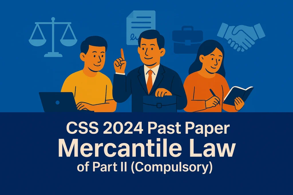 CSS Past Paper 2024 Mercantile Law Descriptive (Part 2)
