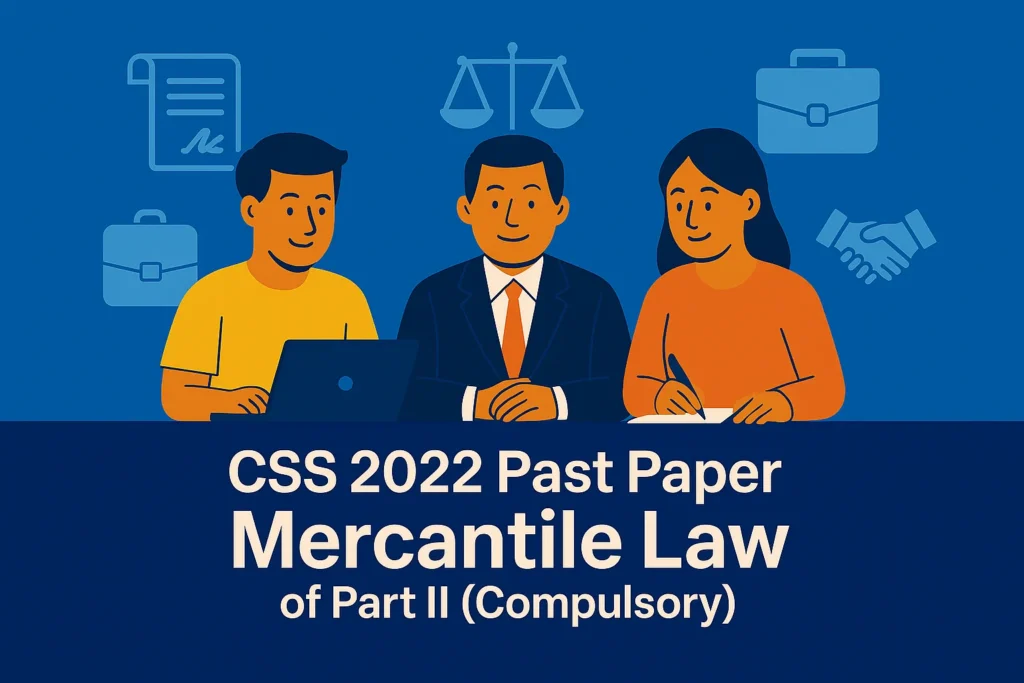 CSS Past Paper 2022 Mercantile Law Descriptive (Part 2)
